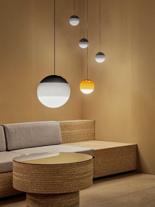 Cluster of Marset Dipping Pendant Lights