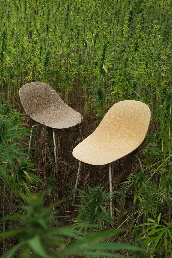 Normann Copenhagen Mat Chair pictured in leafy setting