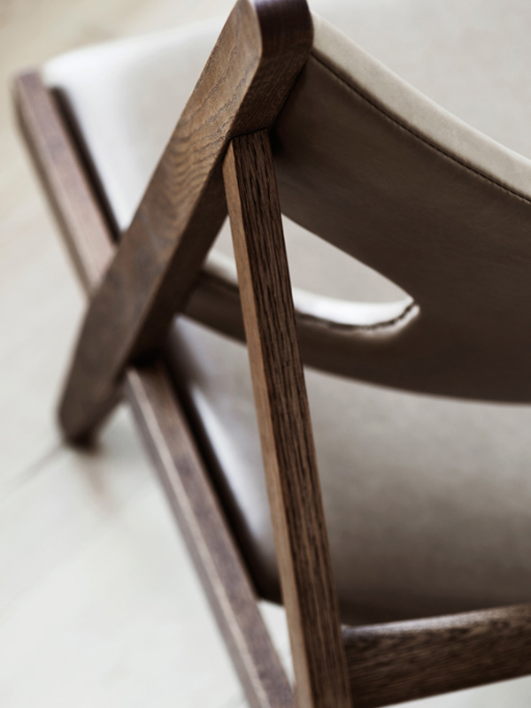 Back detail of the Audo Copenhagen Knitting Chair