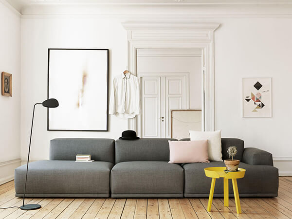 Muuto Connect Modular Sofa in Scandinavian living room