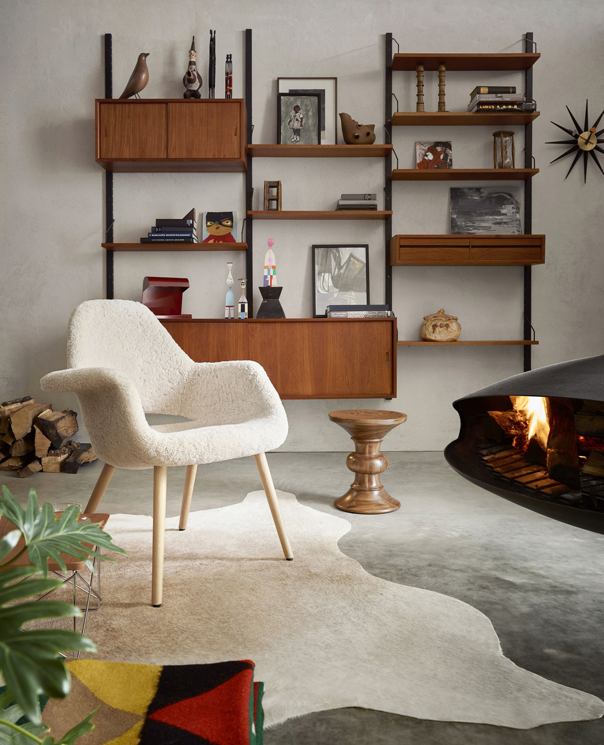 The Vitra Organic Chair in Sheepskin