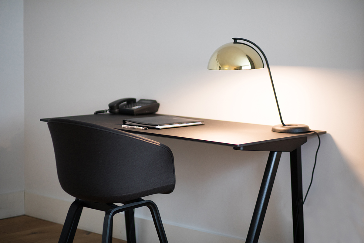 The desk space inside Monarch House Apartments 