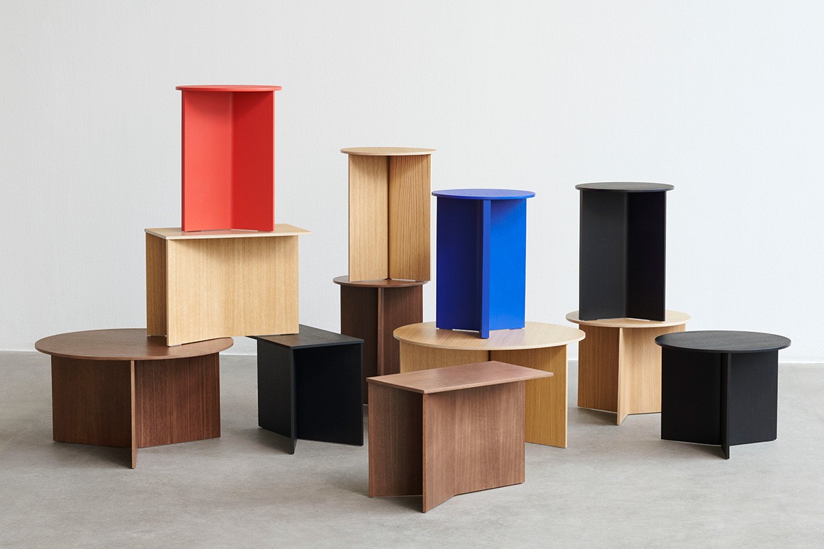 The HAY Slit Tables grouped together