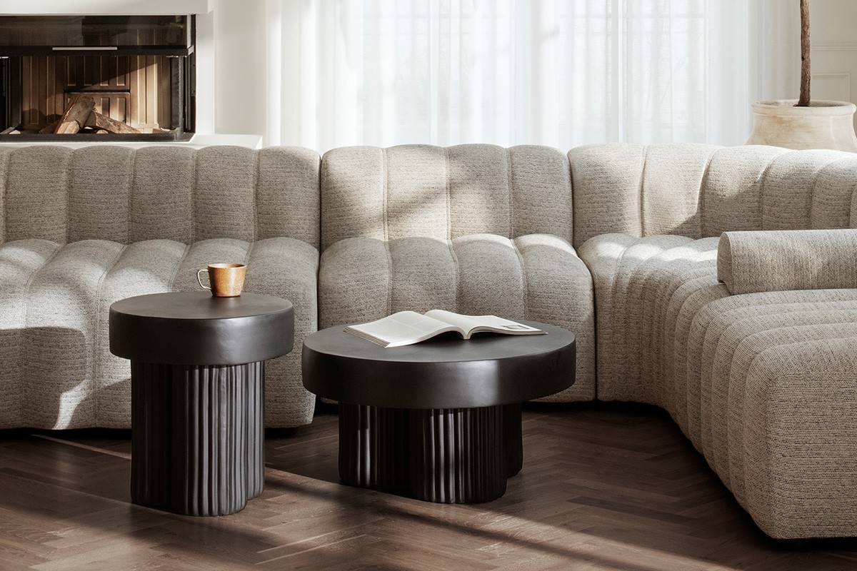 The NORR11 Gear Coffee Table in a living room