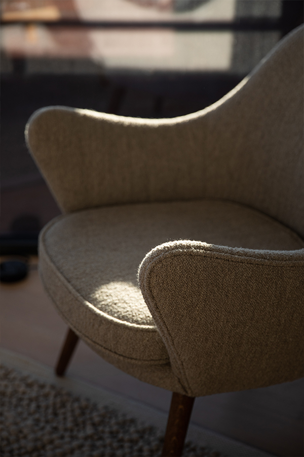 Detail of the Warm Nordic Dwell Lounge Chair