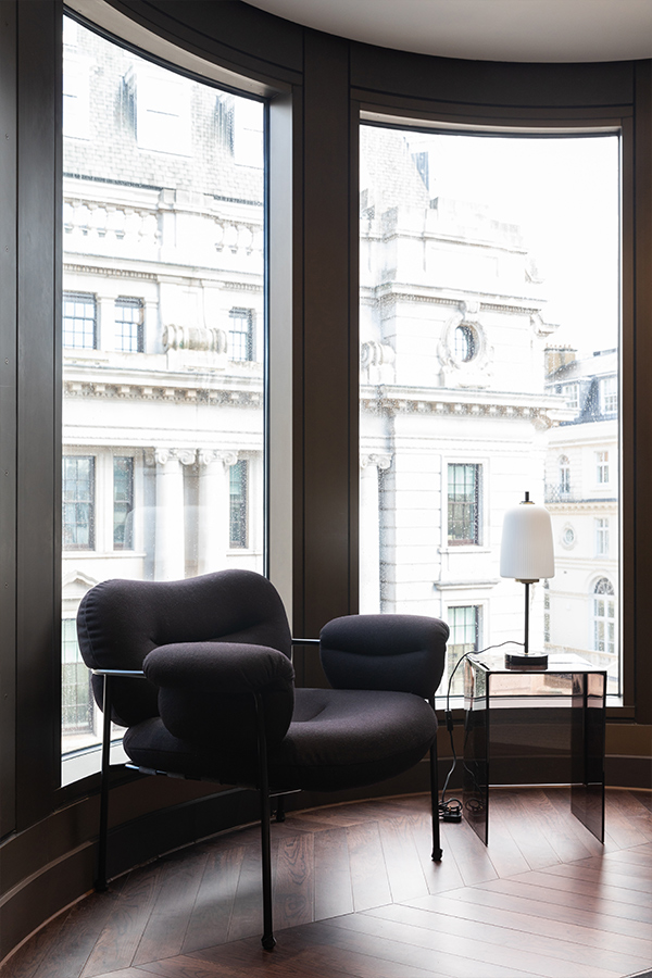 Fogia Bollo Lounge Chair upholstered in Kvadrat Divina 3