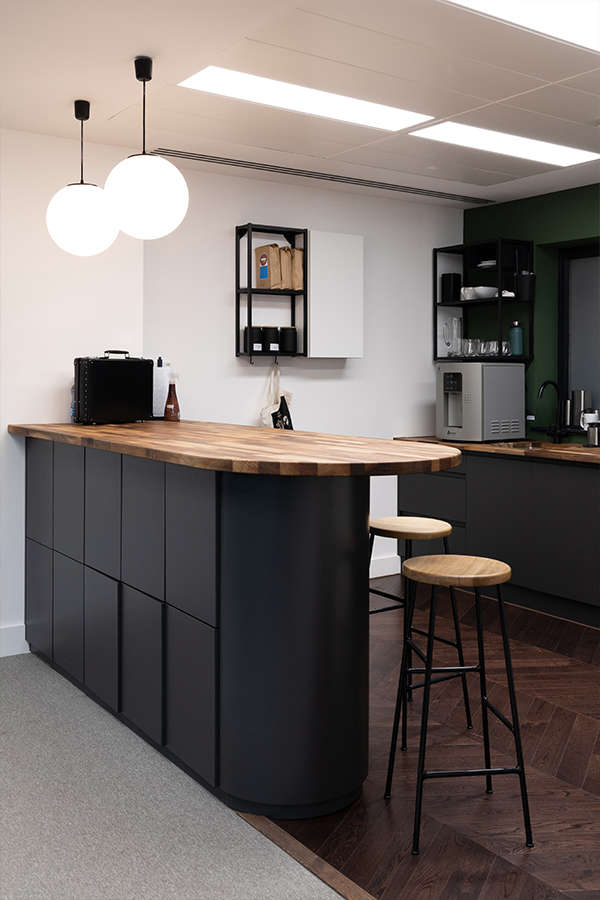 Latis Group kitchen space featuring Hay Cornet Bar Stools