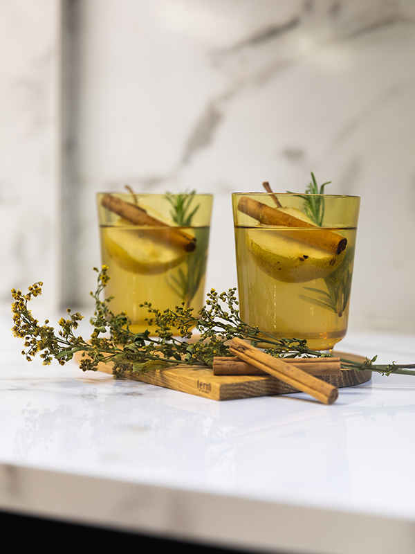 Honey Pear Margarita Cocktail in the Muuto Raise Glasses