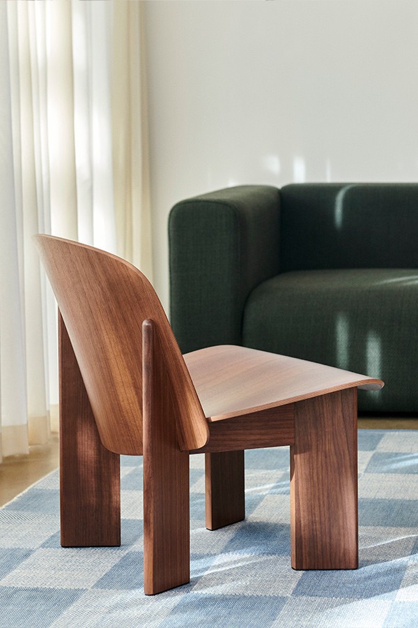 Rear view of the HAY Chisel Lounge Chair