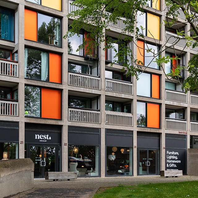 Outside the Nest.co.uk Showroom