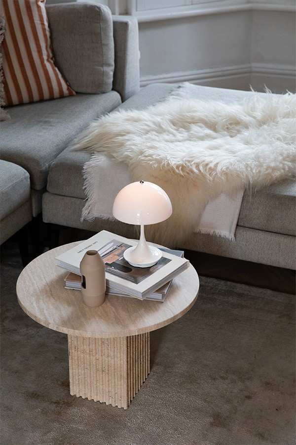 NORR11 Soho Coffee Table with the Louis Poulsen Panthella Portable and HAY Chim Chim diffuser