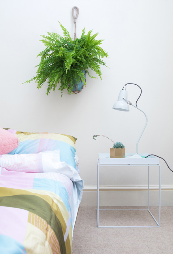 Hay Tray Side Table in bedroom