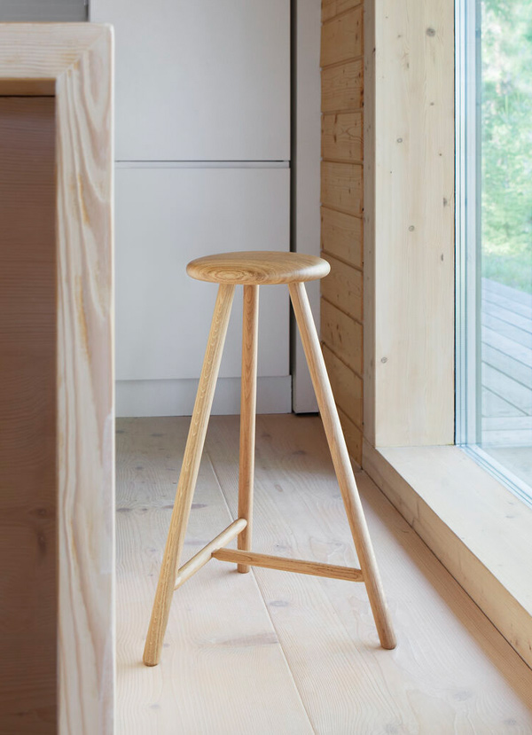 Nikari Linea Perch Bar Stool in a kitchen