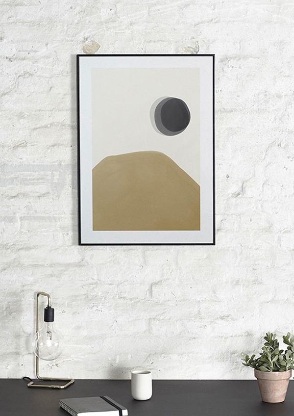 Paper Collective Layers Print against a white brick wall