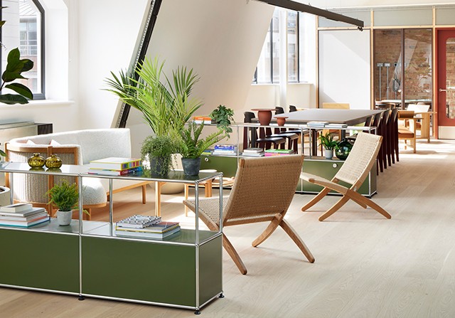 Office with USM Haller Storage, Carl Hansen Lounge Seating & Vitra Office Chairs 