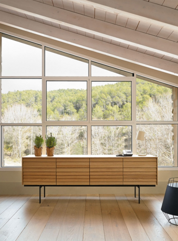 Oak Punt Sussex Sideboard in loft space