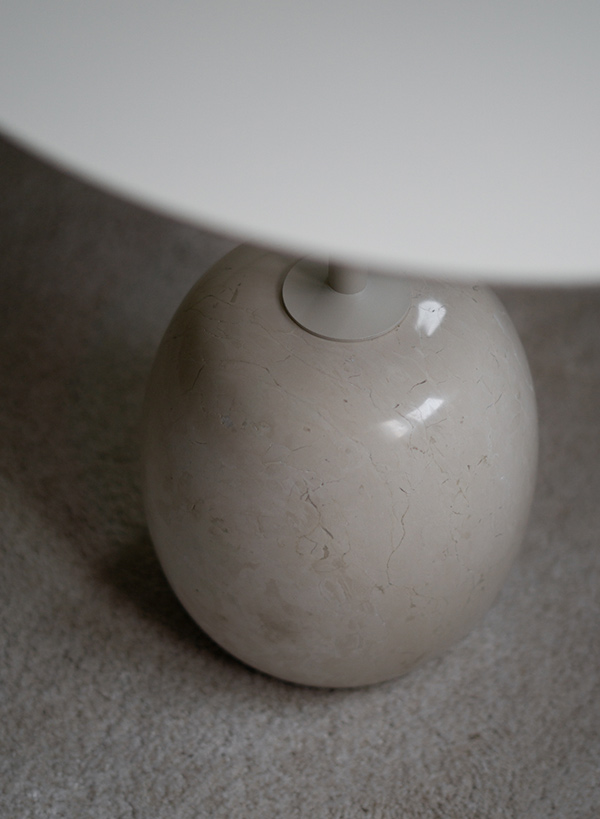 Detail of marble base on the &Tradition Lato Side Table