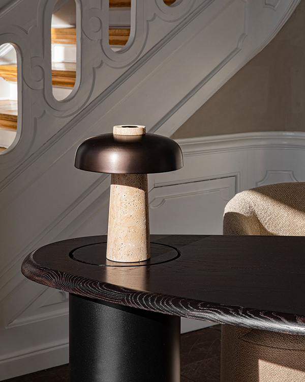 Audo Copenhagen Reverse Table Lamp on a desk