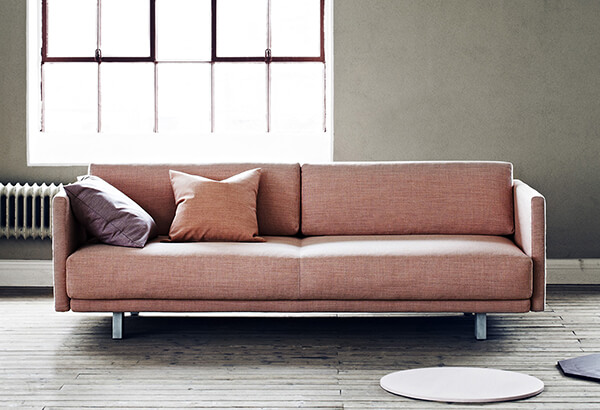 Softline Meghan Sofa Bed in pink fabric