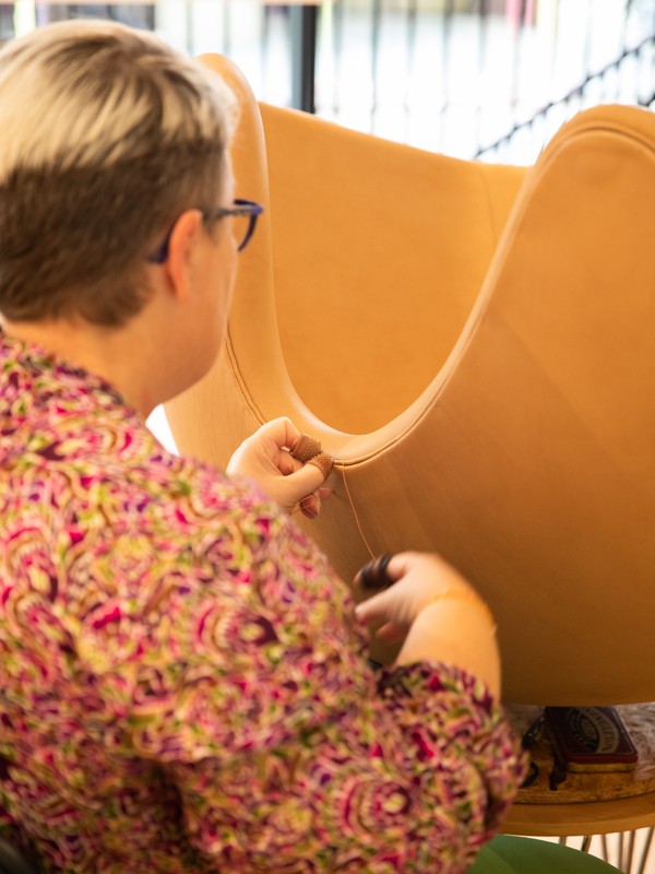 Stitching of the egg chair