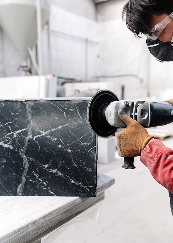 Production image of the Marble Plinth