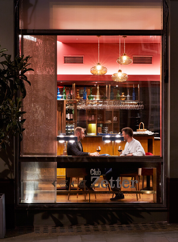 The bar at Club Zetter