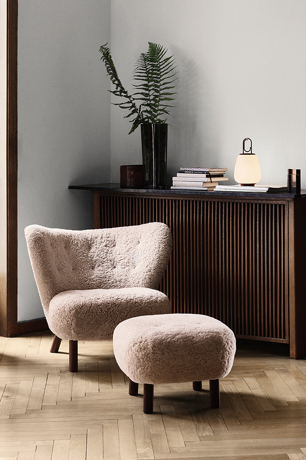 &Tradition Little Petra Lounge Chair in living room