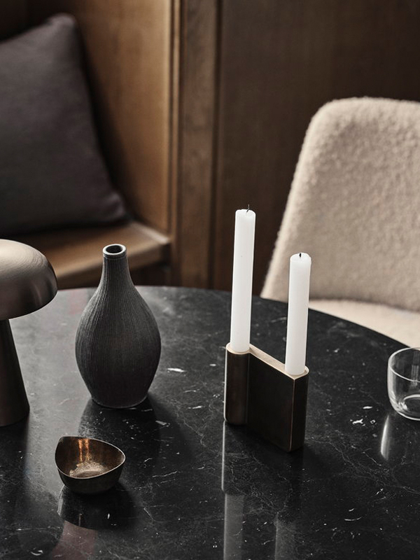 &Tradition Collect Candle Holder on a marble table