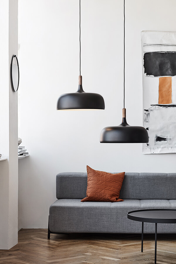 Northern Daybed Sofa Bed with Acorn Pendant Lights