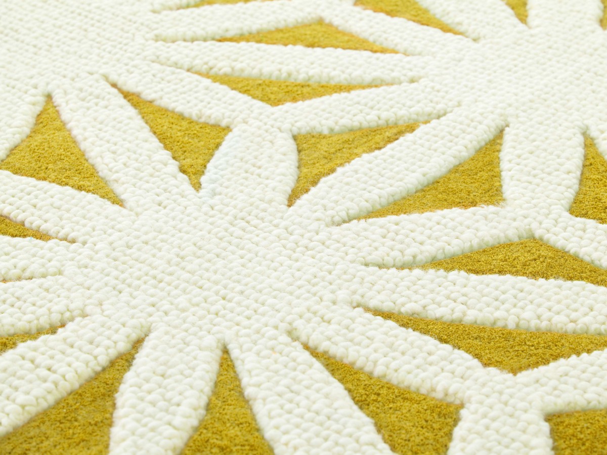 Buy the GAN Flower Rug Yellow at nest.co.uk