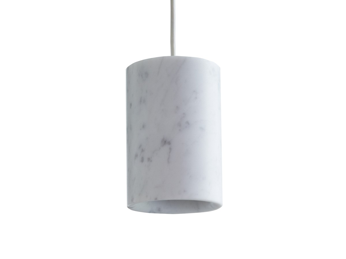 Terence Woodgate Solid Pendant Light Carrara Marble