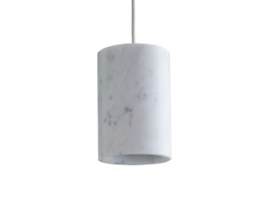 Terence Woodgate Solid Pendant Light Carrara Marble