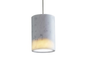 Terence Woodgate Solid Pendant Light Carrara Marble