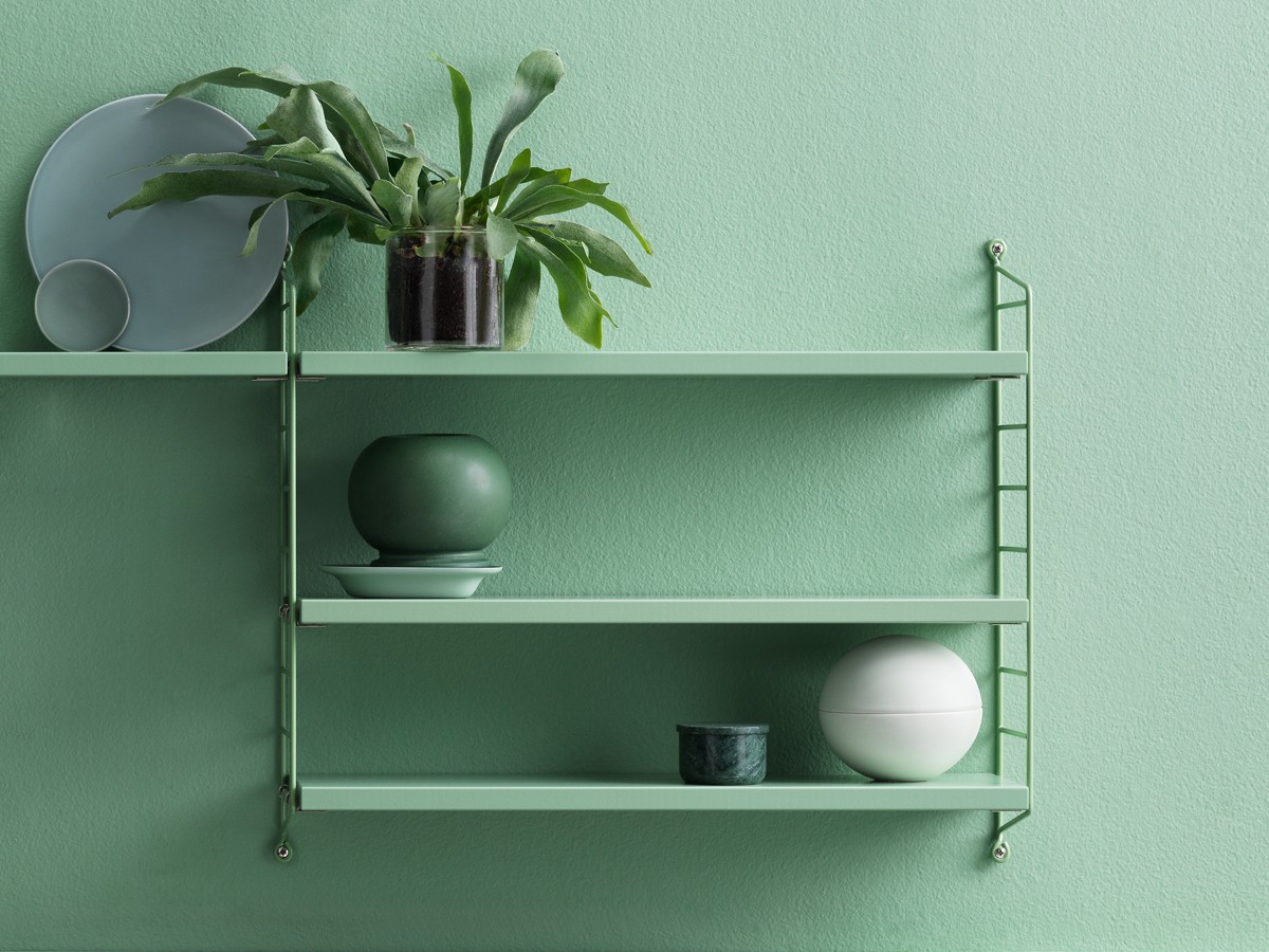 Buy the String Pocket Shelving Green at Nest.co.uk