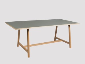 Hay Frame Table Grey Linoleum