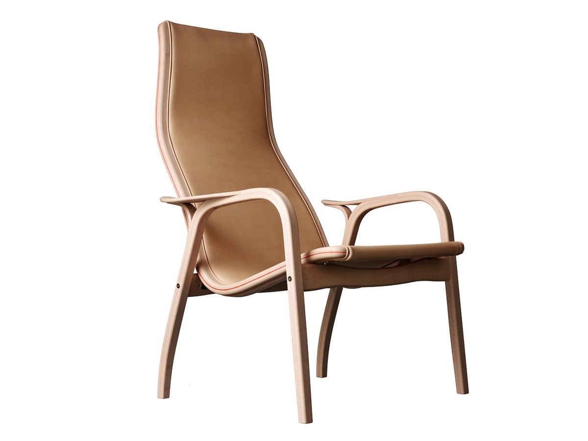 Swedese Lamino Easy Chair by Nudie Jeans Saddle Leather