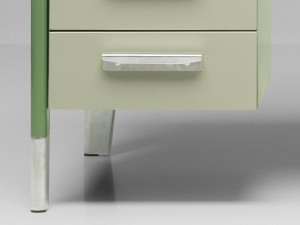 Vitra Prouve RAW Office Edition Bureau Métallique 3 Drawer