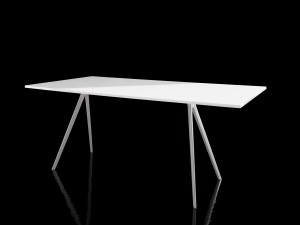 Magis Baguette Rectangular Dining Table White Glass