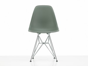 Vitra DSR Eames Plastic Side Chair - Chrome Base - White