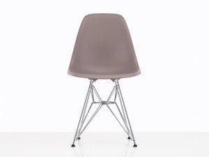 Vitra DSR Eames Plastic Side Chair - Chrome Base - White