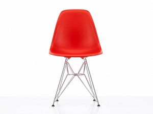 Vitra DSR Eames Plastic Side Chair - Chrome Base - White