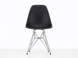 Vitra DSR Eames Plastic Side Chair - Chrome Base - White