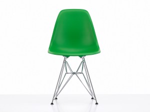 Vitra DSR Eames Plastic Side Chair - Chrome Base - White