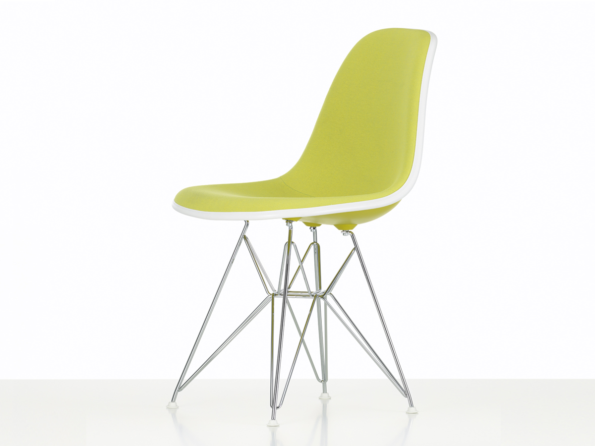 Buy the Vitra Upholstered DSR Eames Plastic Side Chair at Nest.co.uk