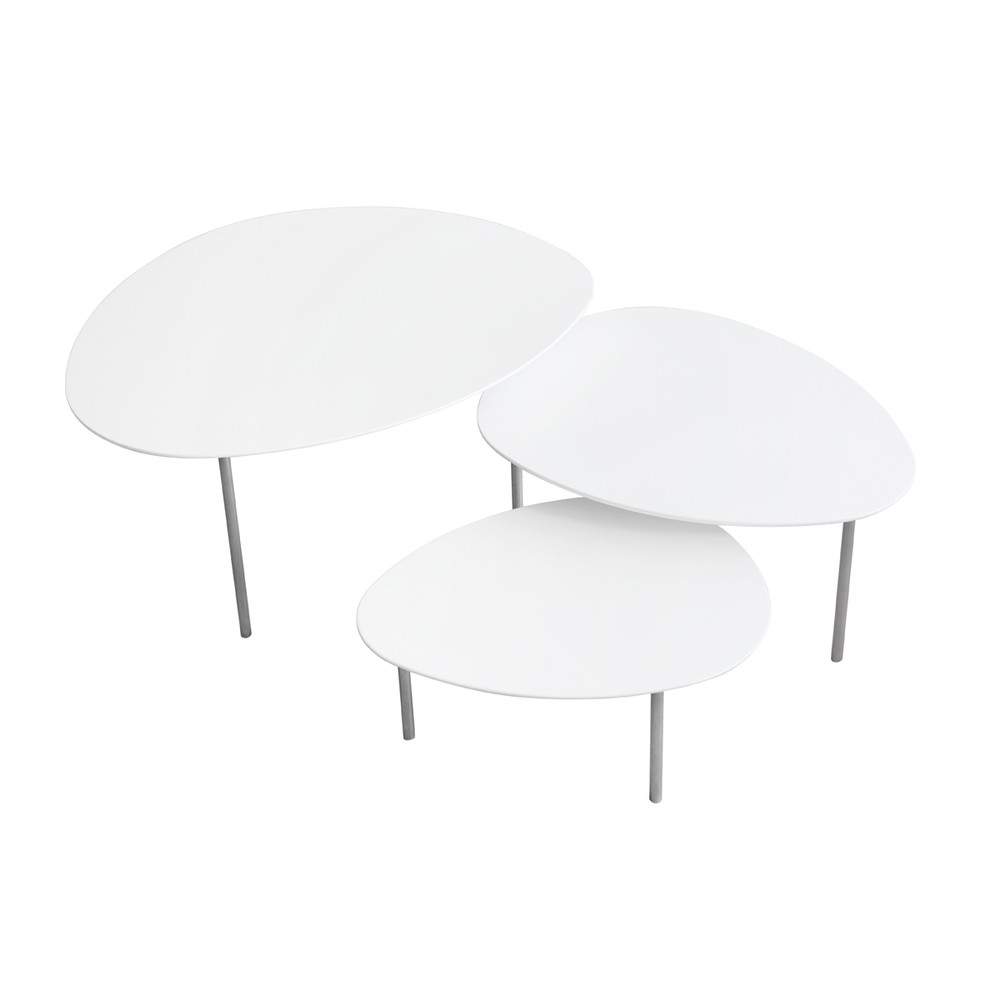 Buy the STUA Eclipse Nesting Tables White at nest.co.uk