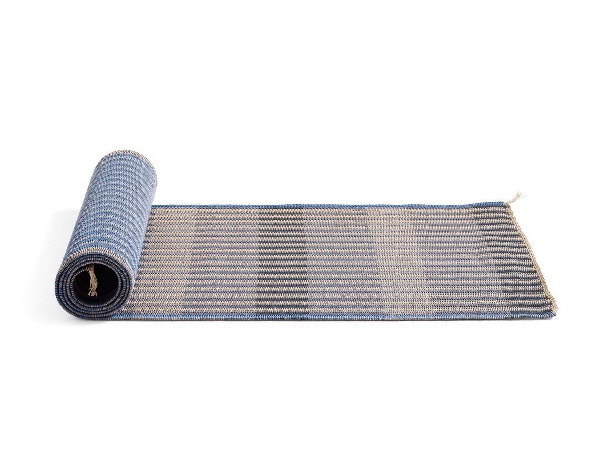 Buy the Hay Two Ways Rug Blue at nest.co.uk