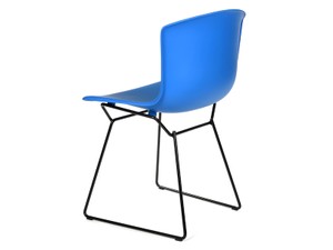 Knoll Bertoia Plastic Side Chair - Black Base - Set of 2