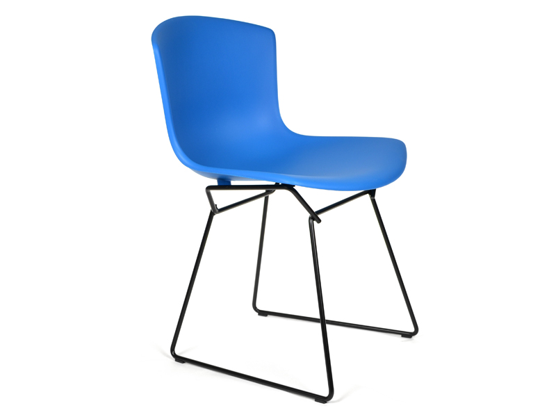 Buy the Knoll Studio Knoll Bertoia Plastic Side Chair Black Base Set