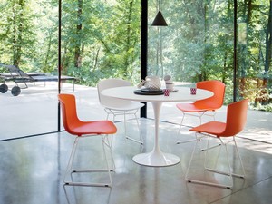 Knoll Bertoia Plastic Side Chair - White Base