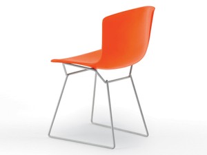 Knoll Bertoia Plastic Side Chair - White Base